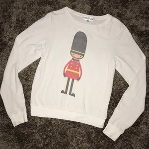 Wildfox baggy beach jumper Christmas Nutcracker
